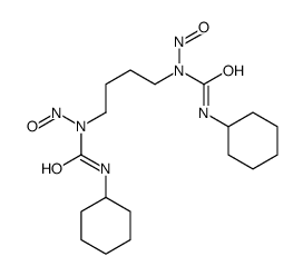3-cyclohexyl-1-[4-[cyclohexylcarbamoyl(nitroso)amino]butyl]-1-nitrosourea结构式