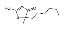 2-hexyl-5-hydroxy-2-methylthiophen-3-one Structure
