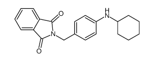 2-[[4-(cyclohexylamino)phenyl]methyl]isoindole-1,3-dione Structure