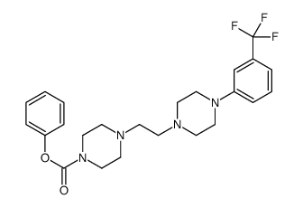 phenyl 4-[2-[4-[3-(trifluoromethyl)phenyl]piperazin-1-yl]ethyl]piperazine-1-carboxylate结构式