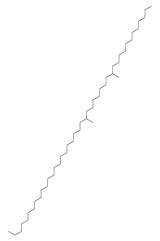 13,21-dimethyltritetracontane Structure