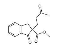 methyl 1-oxo-2-(3-oxobutyl)-2,3-dihydro-1H-indene-2-carboxylate结构式