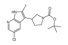 3-(5-氯-2-碘-1H-吡咯并[2,3-B]吡啶-3-基)-1-吡咯烷羧酸 1,1-二甲基乙酯结构式