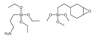 3-triethoxysilylpropan-1-amine,trimethoxy-[2-(7-oxabicyclo[4.1.0]heptan-4-yl)ethyl]silane Structure
