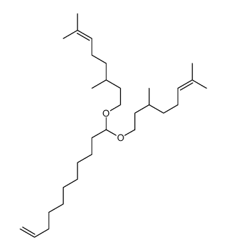 1-Undecene, 11,11-bis(3,7-dimethyl-6-octenyl)oxy- structure