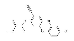 Methyl α-[2-cyano-5-(2,4-dichlorophenoxy)phenoxy]propionate结构式