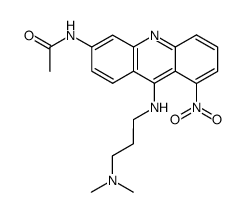 6-acetylamino-1-nitro-9-(3-dimethylaminopropylamino)-acridine结构式