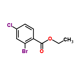 2-溴-4-氯苯甲酸乙酯结构式