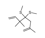 2,5,5-trimethyl-4,4-bis-methylsulfanyl-hepta-1,6-diene结构式