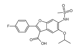 2-(4-fluorophenyl)-5-[(1-methylethyl)oxy]-6-[(methylsulfonyl)amino]-1-benzofuran-3-carboxylic acid结构式