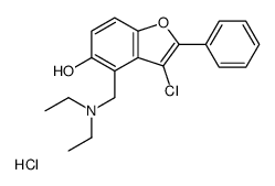 (3-chloro-5-hydroxy-2-phenyl-1-benzofuran-4-yl)methyl-diethylazanium,chloride结构式