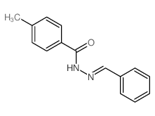 Benzoic acid,4-methyl-, 2-(phenylmethylene)hydrazide structure