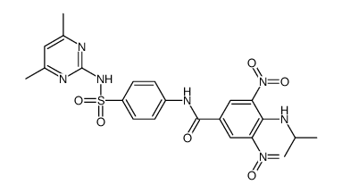 N-[4-[(4,6-dimethylpyrimidin-2-yl)sulfamoyl]phenyl]-3,5-dinitro-4-(propan-2-ylamino)benzamide结构式