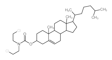 [10,13-dimethyl-17-(6-methylheptan-2-yl)-2,3,4,7,8,9,11,12,14,15,16,17-dodecahydro-1H-cyclopenta[a]phenanthren-3-yl] N,N-bis(2-chloroethyl)carbamate Structure