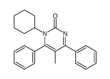 1-Cyclohexyl-1,2-dihydro-5-methyl-2-oxo-4,6-diphenylpyrimidine Structure
