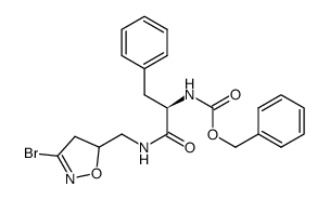 5-(N-benzyloxycarbonyl-D-phenylalaninamidomethyl)-3-bromo-4,5-dihydroisoxazole Structure