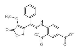 4-[N-[(2,4-dinitrophenyl)amino]-C-phenyl-carbonimidoyl]-3-methoxy-5H-furan-2-one结构式