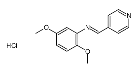 N-(2,5-dimethoxyphenyl)-1-pyridin-4-yl-methanimine hydrochloride structure