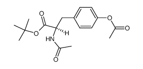 (R)-3-(4-Acetoxy-phenyl)-2-acetylamino-propionic acid tert-butyl ester结构式