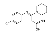 1-Piperidinepropanamide, beta-((4-chlorophenyl)imino)- structure