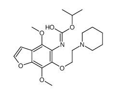 propan-2-yl N-[4,7-dimethoxy-6-(2-piperidin-1-ylethoxy)-1-benzofuran-5-yl]carbamate结构式