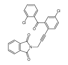N-[[4-chloro-2-(2-chlorobenzoyl)phenyl]-3-propynyl]isoindole-1,3(2H)-dione Structure