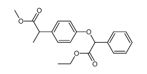 methyl 2-(4-(2-ethoxy-2-oxo-1-phenylethoxy)phenyl)propanoate结构式