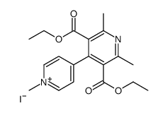 diethyl 2,6-dimethyl-4-(1-methylpyridin-1-ium-4-yl)pyridine-3,5-dicarboxylate,iodide Structure