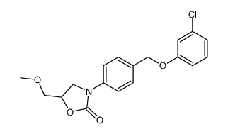 3-[4-[(3-chlorophenoxy)methyl]phenyl]-5-(methoxymethyl)-1,3-oxazolidin-2-one Structure