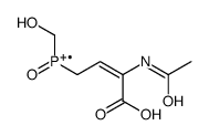 (3-acetamido-3-carboxyprop-2-enyl)-(hydroxymethyl)-oxophosphanium Structure