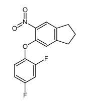 5-(2,4-difluorophenoxy)-6-nitroindan结构式