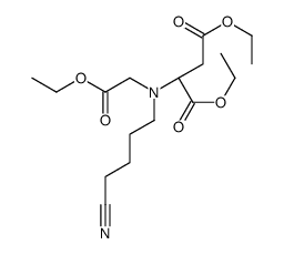 diethyl (2S)-2-[4-cyanobutyl-(2-ethoxy-2-oxoethyl)amino]butanedioate Structure