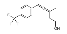 3-methyl-5-[4-(trifluoromethyl)phenyl]penta-3,4-dien-1-ol结构式