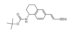 (R,E)-tert-butyl 6-(2-cyanovinyl)-1,2,3,4-tetrahydronaphthalen-1-ylcarbamate Structure