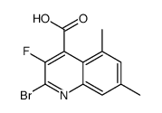 2-bromo-3-fluoro-5,7-dimethylquinoline-4-carboxylic acid结构式