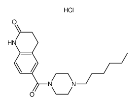 6-(4-n-Hexyl-1-piperazinylcarbonyl)-3,4-dihydrocarbostyril monohydrochloride结构式