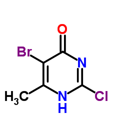 5-Bromo-2-chloro-6-methyl-4(1H)-pyrimidinone结构式