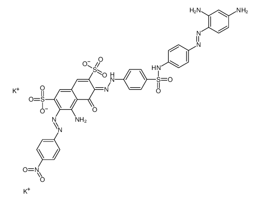 4-amino-6-[[4-[[[4-[(2,4-diaminophenyl)azo]phenyl]amino]sulphonyl]phenyl]azo]-5-hydroxy-3-[(4-nitrophenyl)azo]naphthalene-2,7-disulphonic acid, potassium salt structure