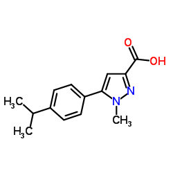 5-(4-Isopropylphenyl)-1-methyl-1H-pyrazole-3-carboxylic acid结构式