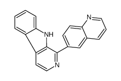 1-(6-Quinolinyl)-9H-pyrido(3,4-B)indole hemihydrate结构式