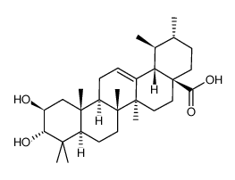 (2beta,3alpha)-2,3-Dihydroxy-urs-12-en-28-oic acid structure