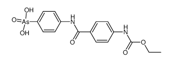 [4-(4-ethoxycarbonylamino-benzoylamino)-phenyl]-arsonic acid Structure