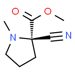 Proline, 2-cyano-1-methyl-, methyl ester (9CI) Structure