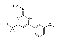 Pyrimidine, 2-hydrazinyl-4-(3-methoxyphenyl)-6-(trifluoromethyl) Structure