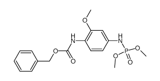 dimethyl N-<4-<(benzyloxy)carboxamido>-3-methoxyphenyl>phosphoramidate结构式