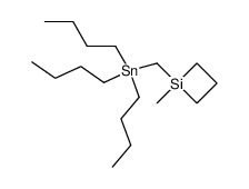 1-(tributyltin)methyl-1-methylsiletane Structure