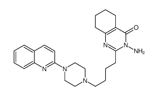 3-amino-2-[4-(4-quinolin-2-ylpiperazin-1-yl)butyl]-5,6,7,8-tetrahydroquinazolin-4-one结构式