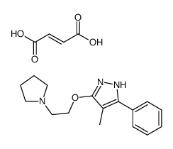 (E)-but-2-enedioic acid,4-methyl-5-phenyl-3-(2-pyrrolidin-1-ylethoxy)-1H-pyrazole结构式