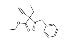 2-ethyl-2-cyano-3-oxo-4-phenyl-butyric acid ethyl ester Structure