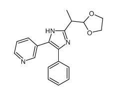 3-[2-[1-(1,3-dioxolan-2-yl)ethyl]-5-phenyl-1H-imidazol-4-yl]pyridine Structure